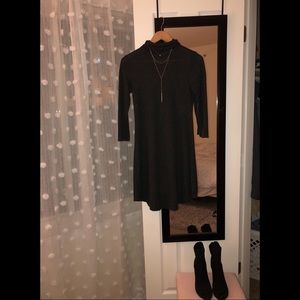 DARK GRAY SWEATER DRESS - Cupio